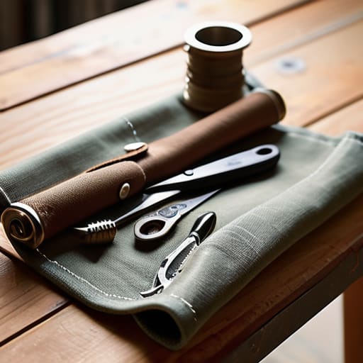 Heavy-duty canvas The Custom Tool Roll.