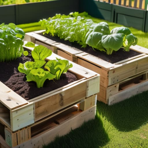 The Low-Profile Garden Bed made from pallets.