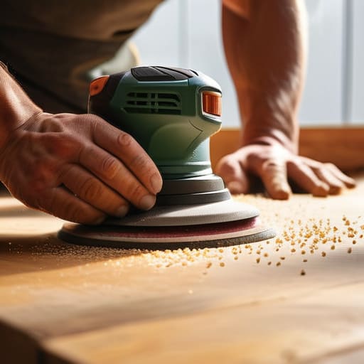 Applying The Sand and Stain Method.