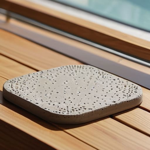 Handmade custom coasters with moisture-absorbing grit.