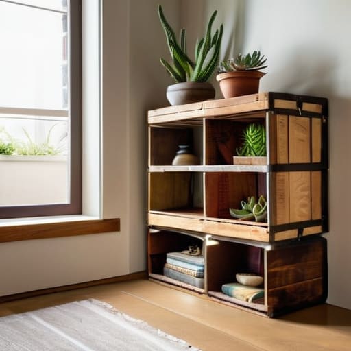 Reclaim Your Old Crates for shelving.