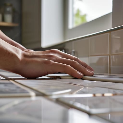 Polished kitchen backsplash at The Finish Line.